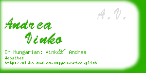 andrea vinko business card